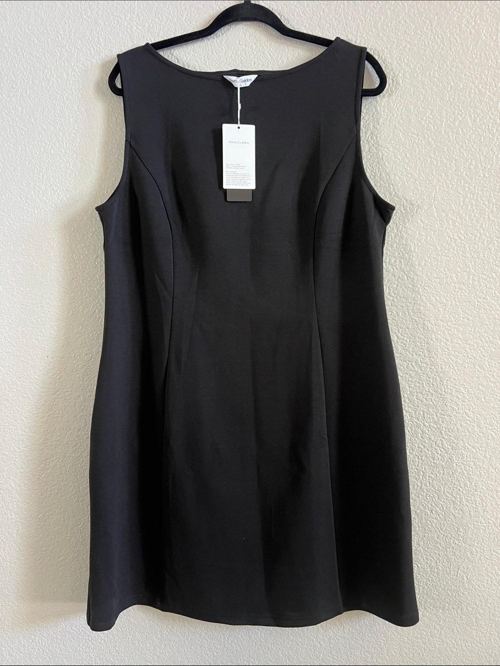 Pretty Garden Black Sleeveless A-Line Mini Dress Size XL
